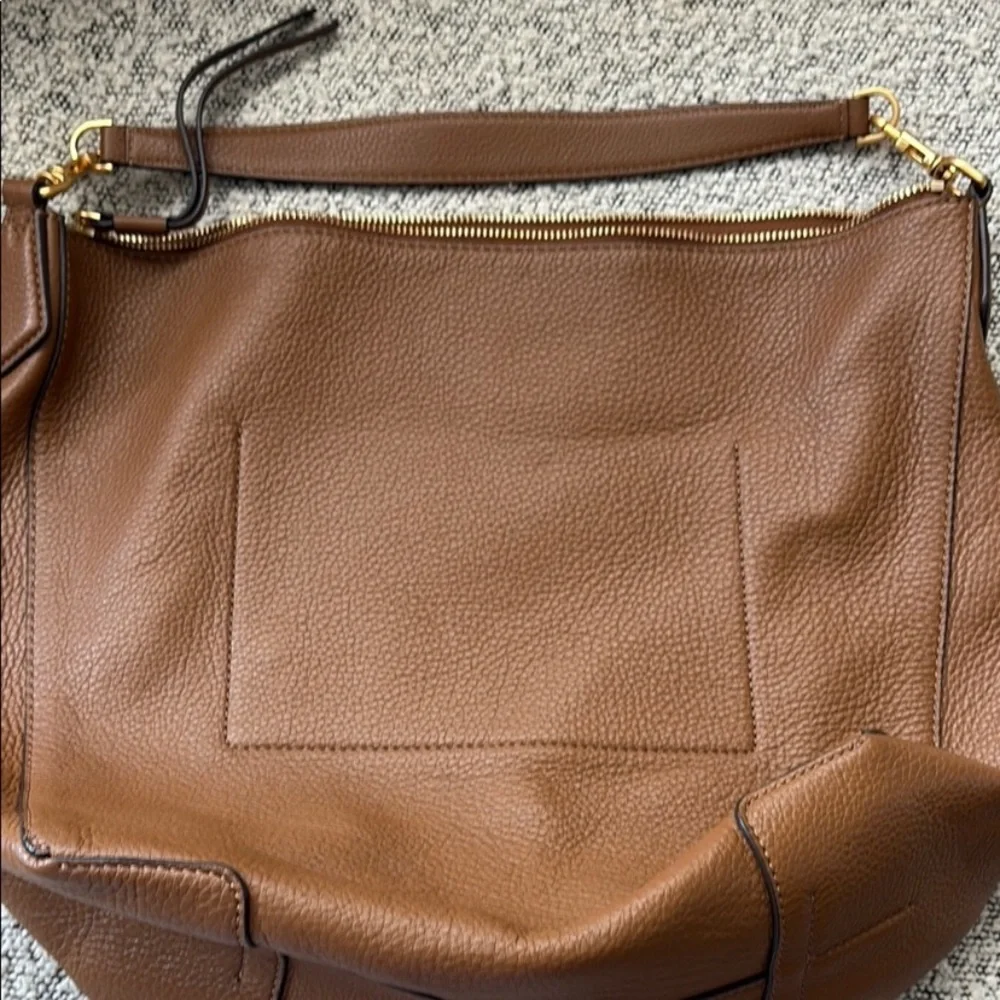 Like New Tory Burch Moose Perry Hobo Bag Leather Boho Slouchy Purse & Dustbag - Picture 5 of 7